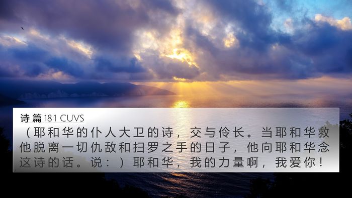 诗 篇 18:1 CUVS Bible Verse Image