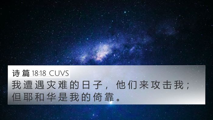 诗 篇 18:18 CUVS Bible Verse Image