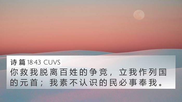诗 篇 18:43 CUVS Bible Verse Image