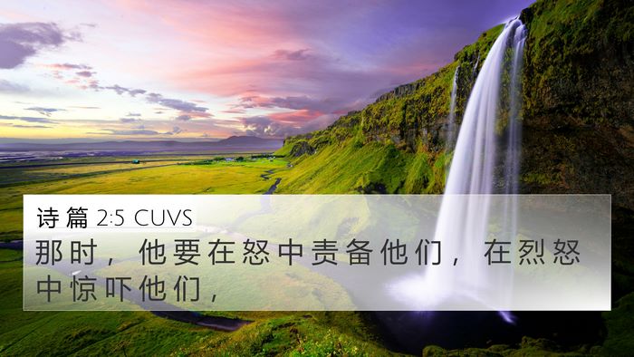 诗 篇 2:5 CUVS Bible Verse Image