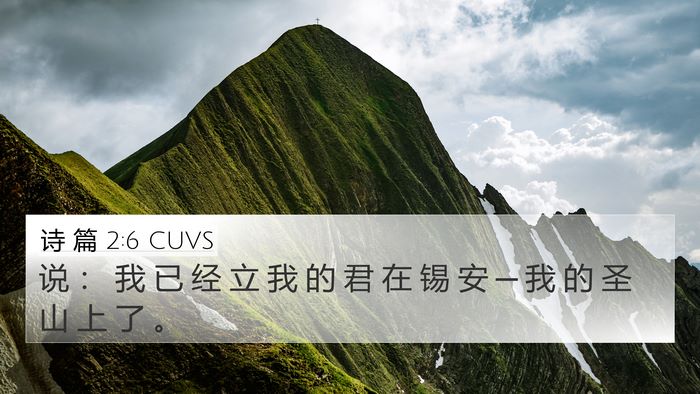 诗 篇 2:6 CUVS Bible Verse Image