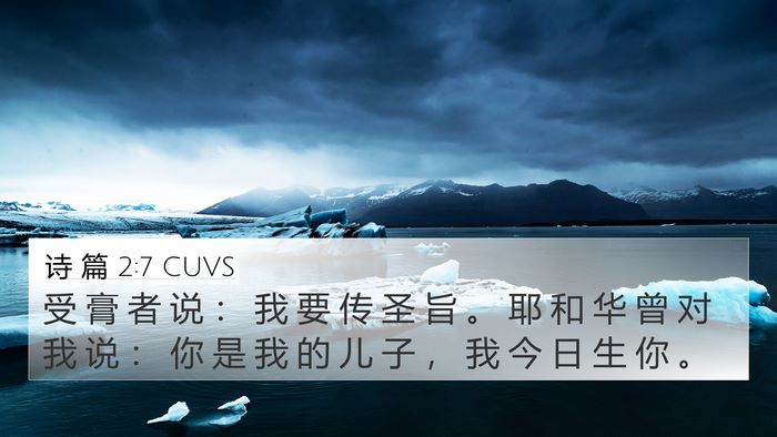 诗 篇 2:7 CUVS Bible Verse Image