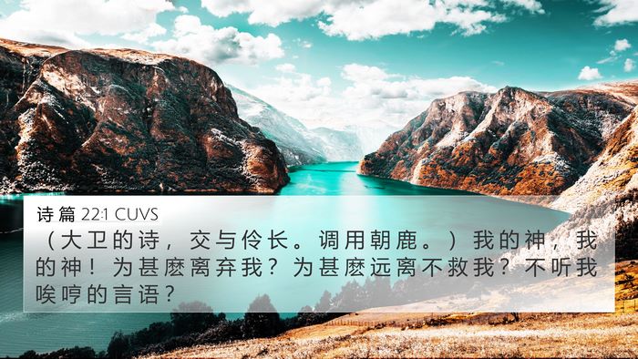 诗 篇 22:1 CUVS Bible Verse Image