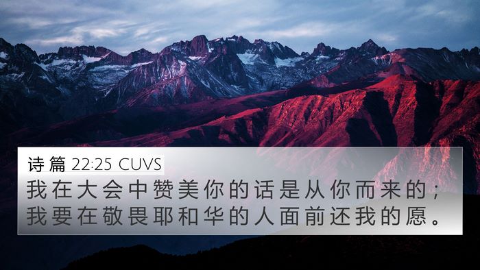诗 篇 22:25 CUVS Bible Verse Image
