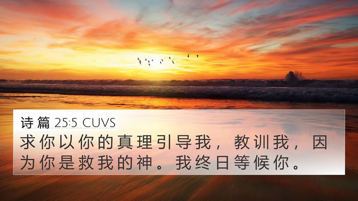 诗 篇 25:5 CUVS Bible Verse Image