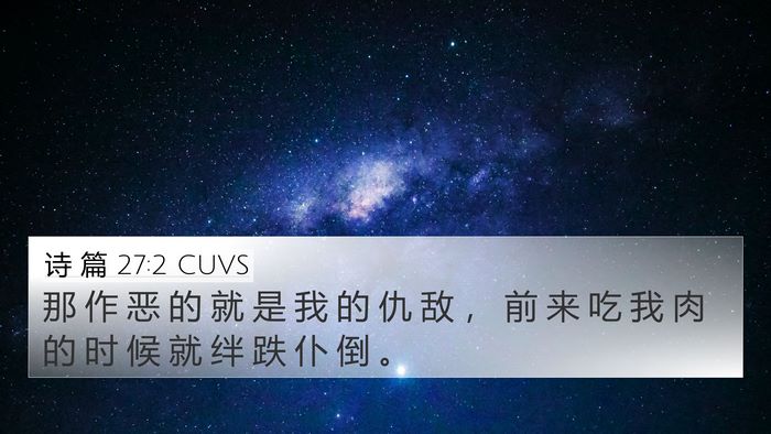 诗 篇 27:2 CUVS Bible Verse Image
