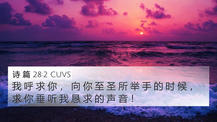 诗 篇 28:2 CUVS Bible Verse Image