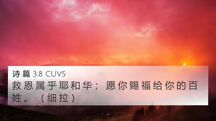 诗 篇 3:8 CUVS Bible Verse Image