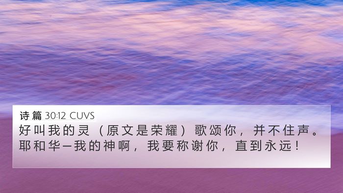 诗 篇 30:12 CUVS Bible Verse Image
