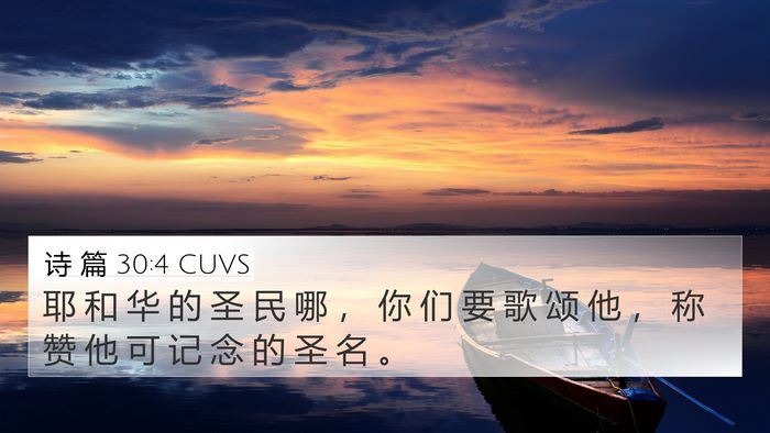 诗 篇 30:4 CUVS Bible Verse Image
