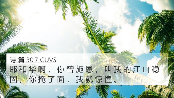 诗 篇 30:7 CUVS Bible Verse Image