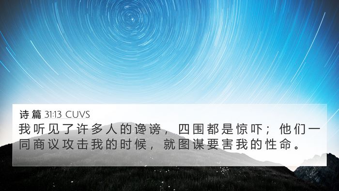 诗 篇 31:13 CUVS Bible Verse Image
