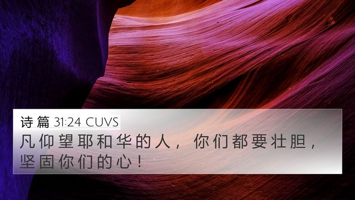 诗 篇 31:24 CUVS Bible Verse Image