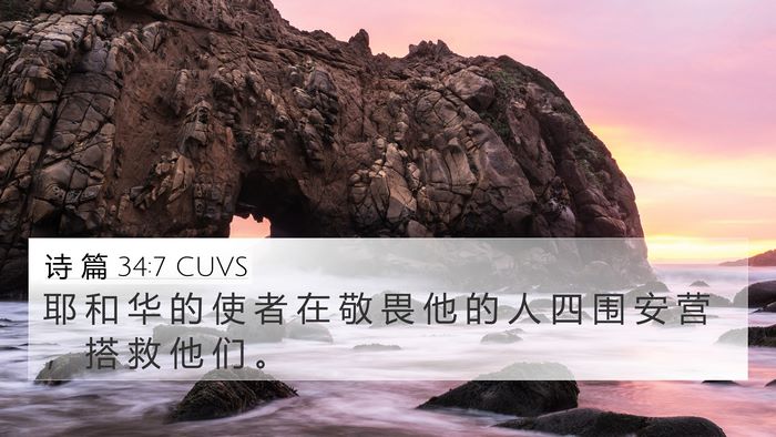 诗 篇 34:7 CUVS Bible Verse Image