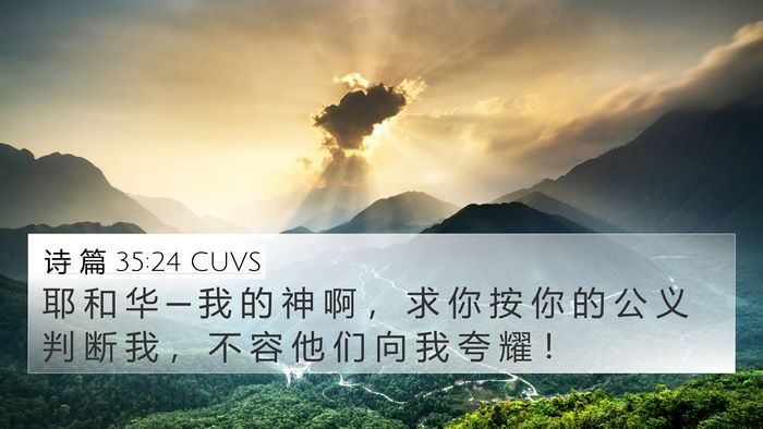 诗 篇 35:24 CUVS Bible Verse Image