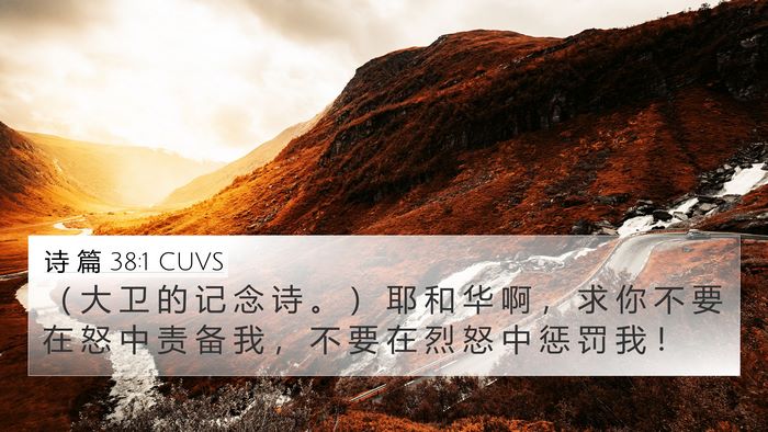 诗 篇 38:1 CUVS Bible Verse Image