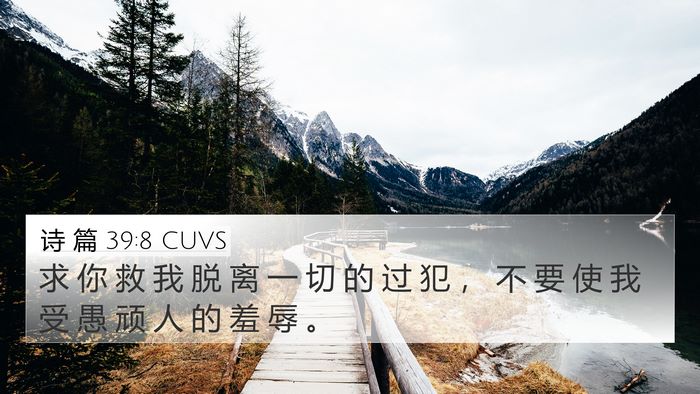 诗 篇 39:8 CUVS Bible Verse Image