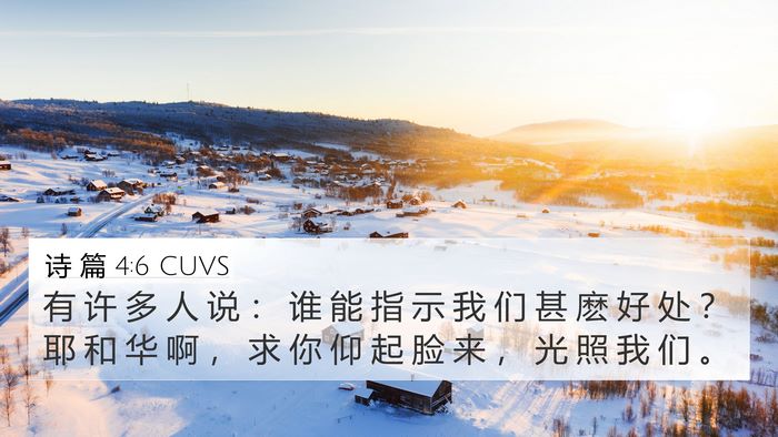 诗 篇 4:6 CUVS Bible Verse Image