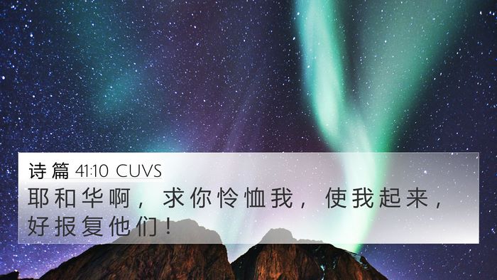 诗 篇 41:10 CUVS Bible Verse Image