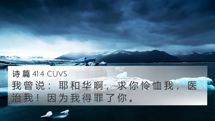 诗 篇 41:4 CUVS Bible Verse Image