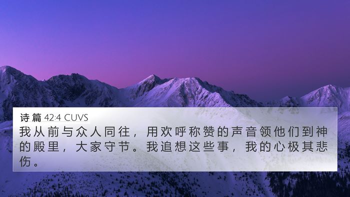 诗 篇 42:4 CUVS Bible Verse Image