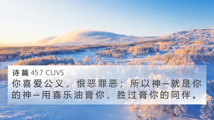 诗 篇 45:7 CUVS Bible Verse Image