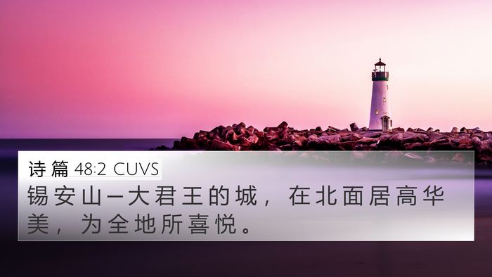 诗 篇 48:2 CUVS Bible Verse Image