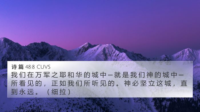 诗 篇 48:8 CUVS Bible Verse Image
