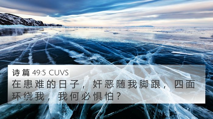 诗 篇 49:5 CUVS Bible Verse Image