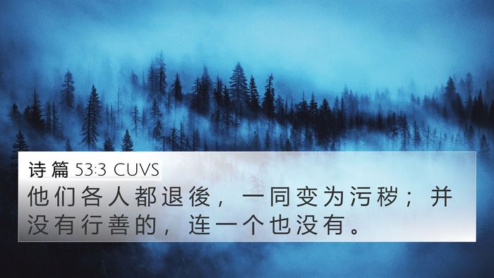 诗 篇 53:3 CUVS Bible Verse Image