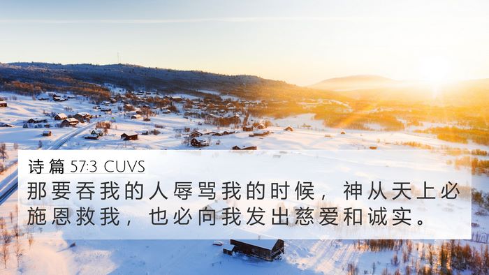 诗 篇 57:3 CUVS Bible Verse Image