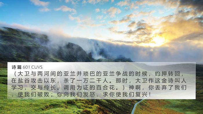 诗 篇 60:1 CUVS Bible Verse Image