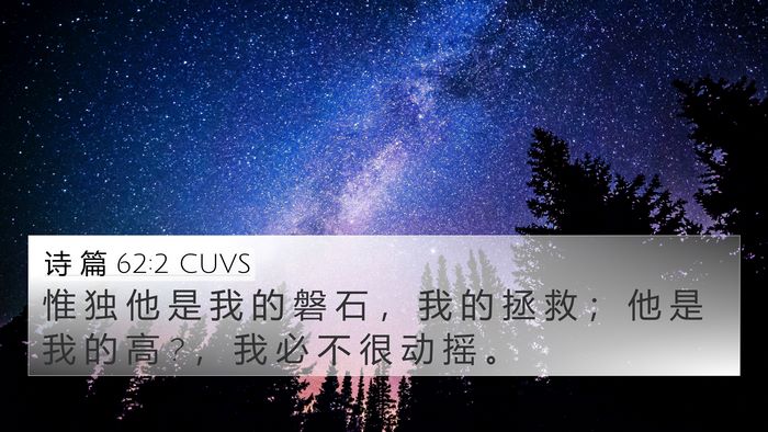 诗 篇 62:2 CUVS Bible Verse Image
