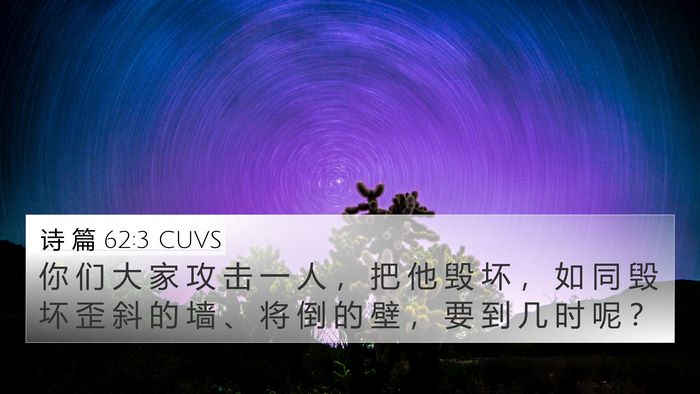诗 篇 62:3 CUVS Bible Verse Image