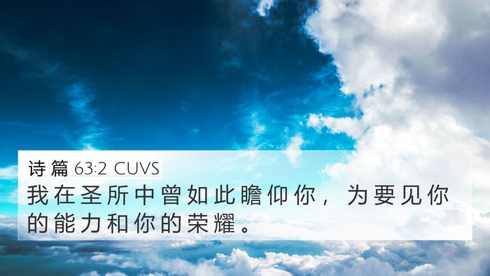 诗 篇 63:2 CUVS Bible Verse Image