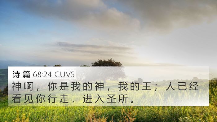 诗 篇 68:24 CUVS Bible Verse Image