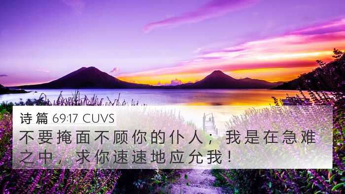 诗 篇 69:17 CUVS Bible Verse Image