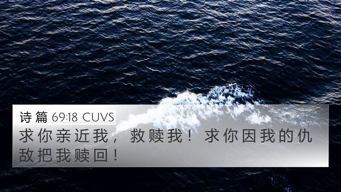 诗 篇 69:18 CUVS Bible Verse Image