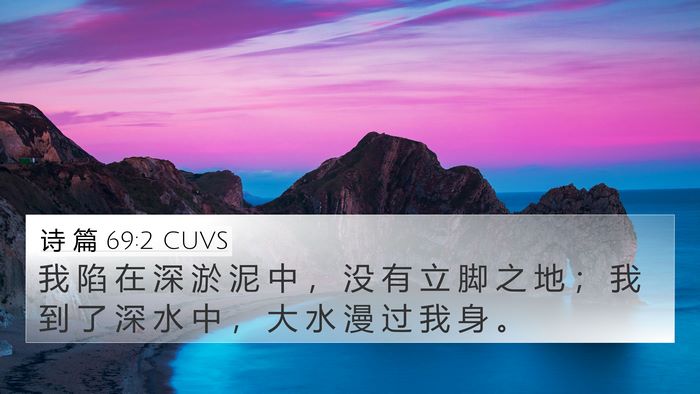 诗 篇 69:2 CUVS Bible Verse Image