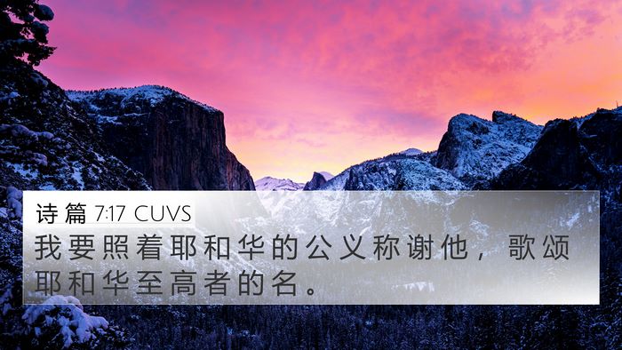 诗 篇 7:17 CUVS Bible Verse Image