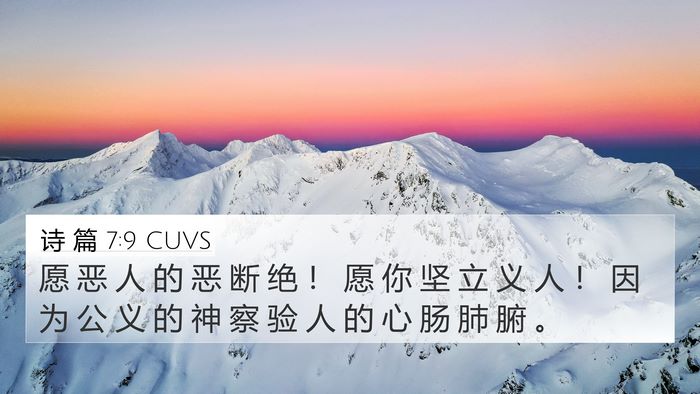 诗 篇 7:9 CUVS Bible Verse Image