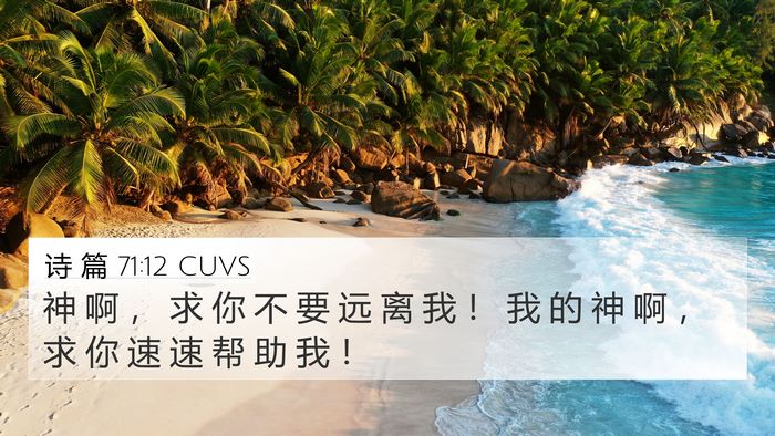 诗 篇 71:12 CUVS Bible Verse Image