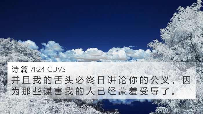 诗 篇 71:24 CUVS Bible Verse Image