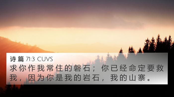 诗 篇 71:3 CUVS Bible Verse Image