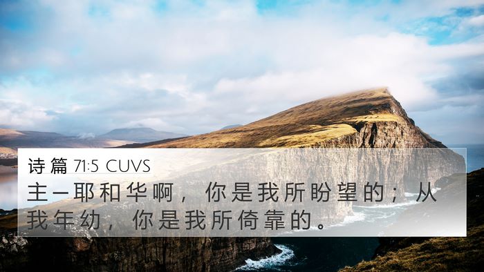诗 篇 71:5 CUVS Bible Verse Image