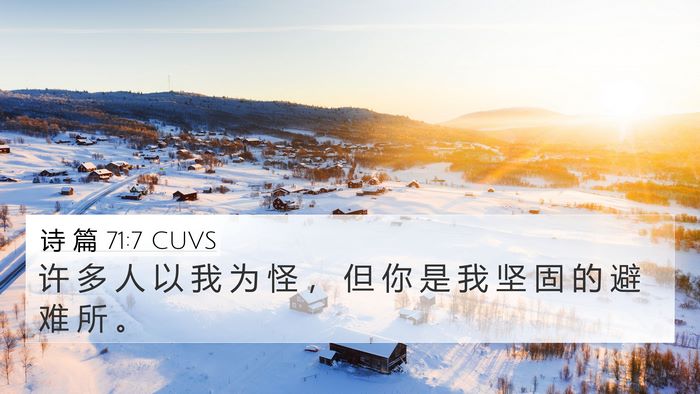 诗 篇 71:7 CUVS Bible Verse Image