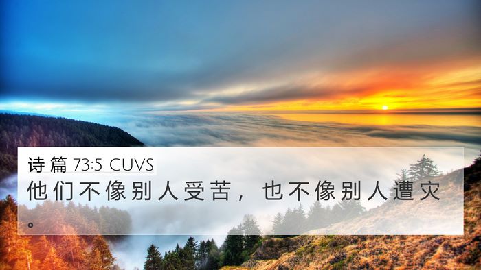 诗 篇 73:5 CUVS Bible Verse Image