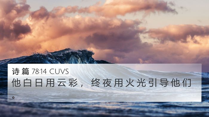 诗 篇 78:14 CUVS Bible Verse Image
