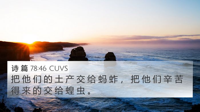 诗 篇 78:46 CUVS Bible Verse Image