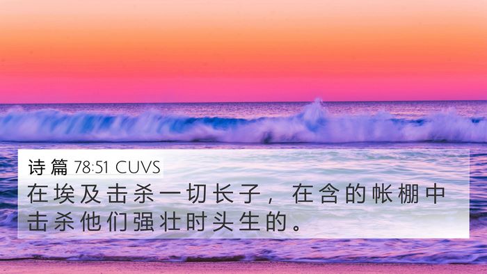 诗 篇 78:51 CUVS Bible Verse Image